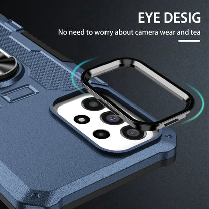 For Samsung Galaxy S25+ 5G Ring Holder Armor Hybrid Phone Case(Blue) by buy2fix