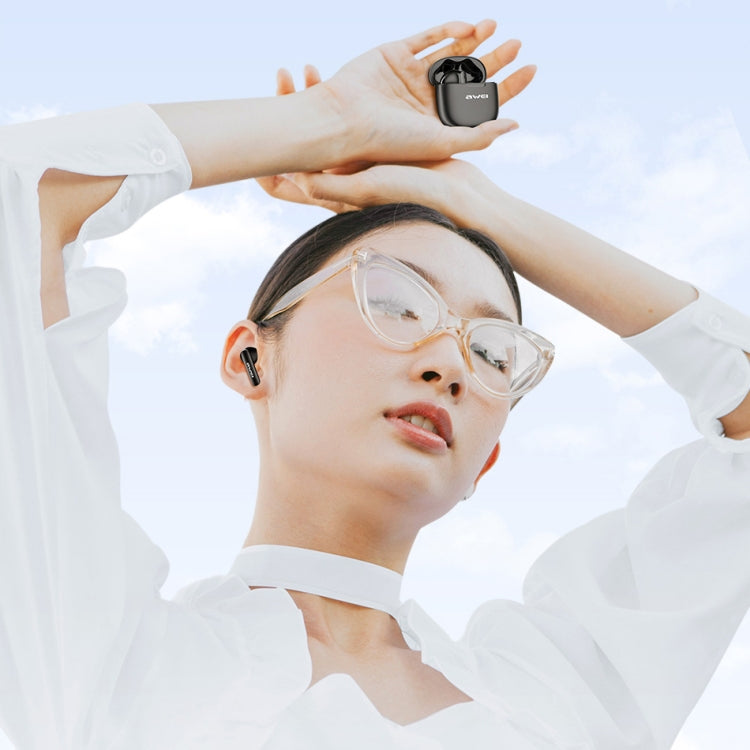 awei T68 ENC Noise Reduction Wireless Bluetooth Gaming Earphone(Black) - Bluetooth Earphone by awei | Online Shopping UK | buy2fix