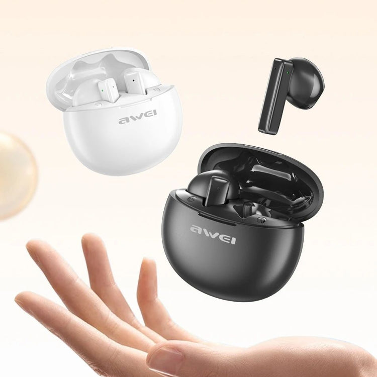 awei T87 True Wireless Bluetooth Sports Earphone(White) - Bluetooth Earphone by awei | Online Shopping UK | buy2fix
