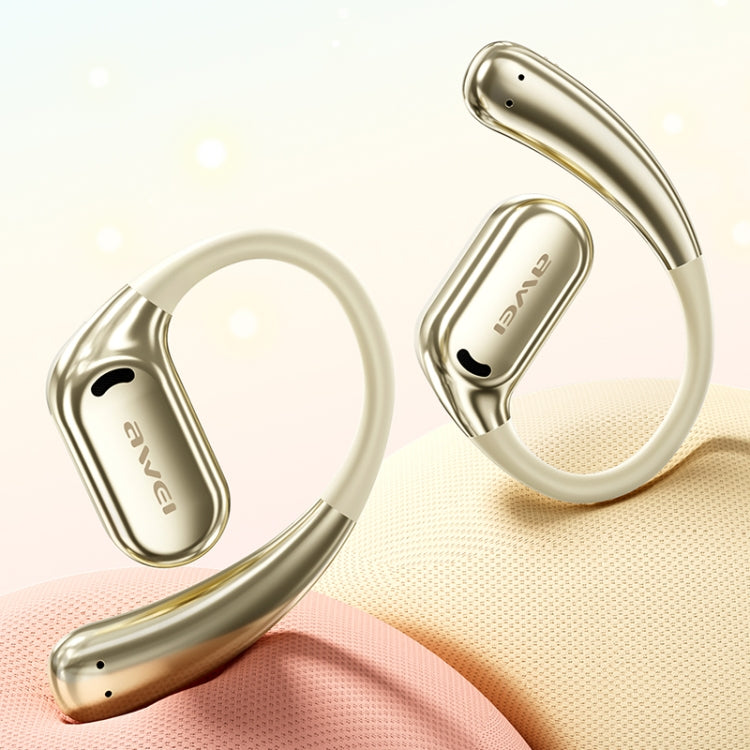 awei TZ8 OWS Open Wireless Bluetooth Earphone(Beige) - Bluetooth Earphone by awei | Online Shopping UK | buy2fix