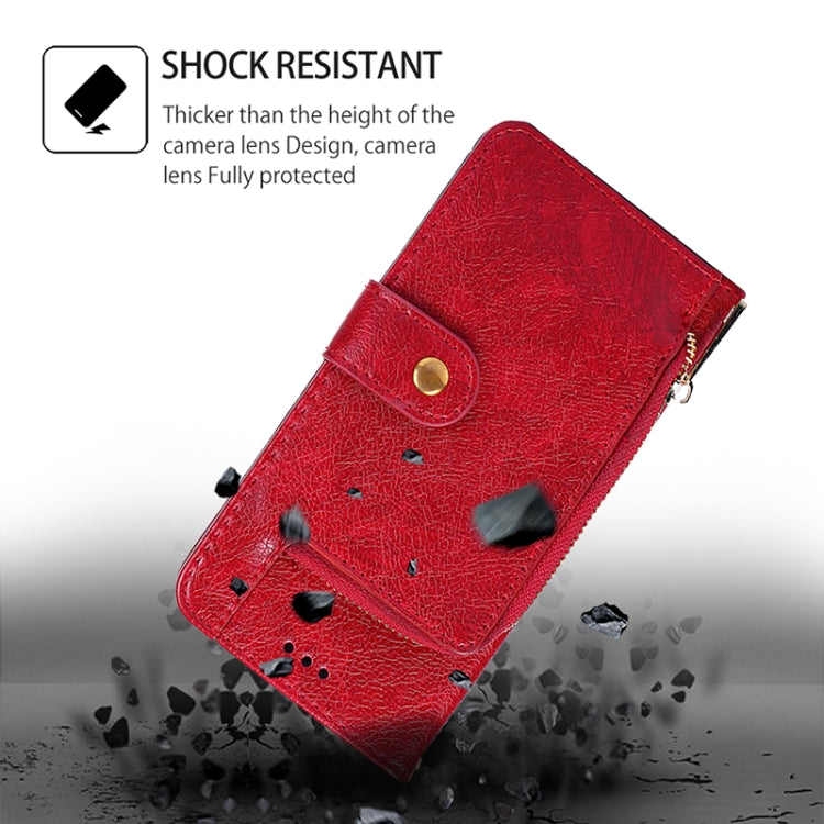 For Samsung Galaxy S25+ 5G Zipper Bag Leather Phone Case(Red) by buy2fix