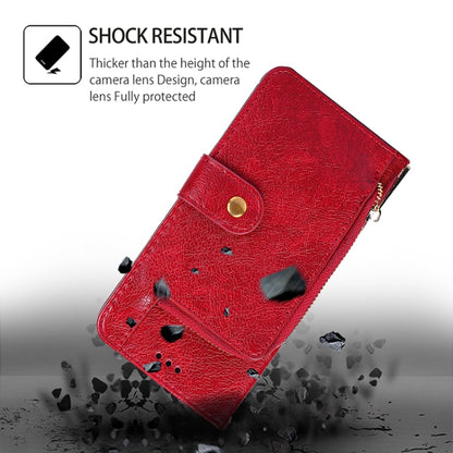 For Samsung Galaxy S25+ 5G Zipper Bag Leather Phone Case(Red) by buy2fix