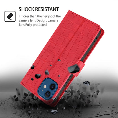 For Samsung Galaxy S25 5G Skin Feel Crocodile Magnetic Clasp Leather Phone Case(Red) by buy2fix