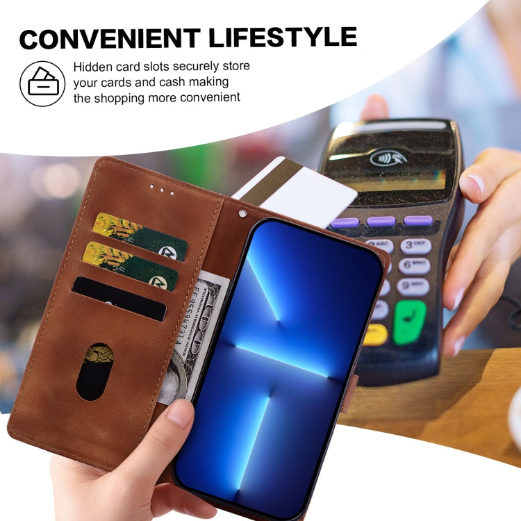 For Samsung Galaxy S25 Ultra 5G Lace Floral Embossed Magnetic Buckle PU Phone Case With Wrist Strap(Brown) by buy2fix