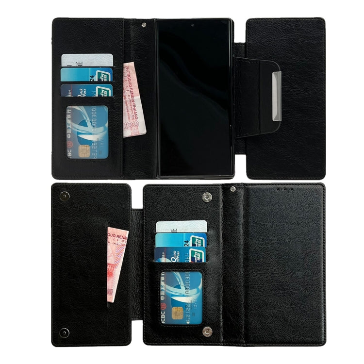 For Samsung Galaxy S25 Ultra 5G Multifunctional 7-Card Wallet Leather Phone Case(Black) by buy2fix