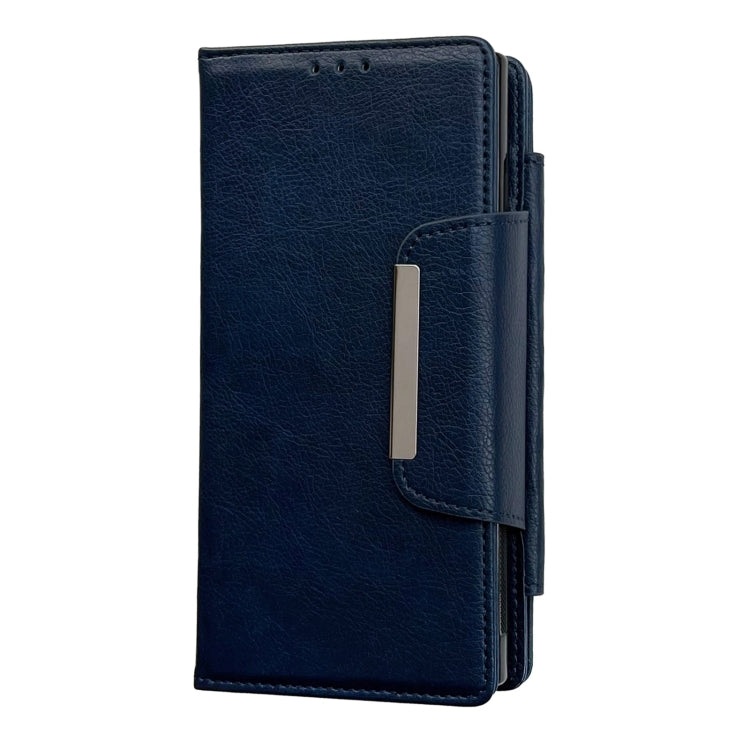 For Samsung Galaxy S25 Ultra 5G Multifunctional 7-Card Wallet Leather Phone Case(Royal Blue) by buy2fix