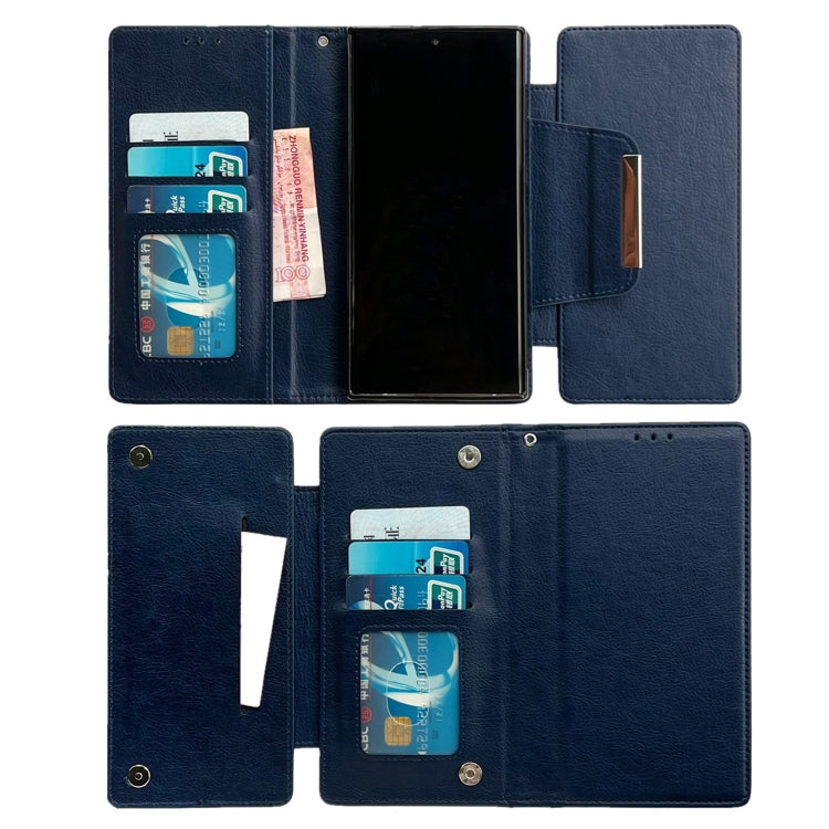 For Samsung Galaxy S25 Ultra 5G Multifunctional 7-Card Wallet Leather Phone Case(Royal Blue) by buy2fix