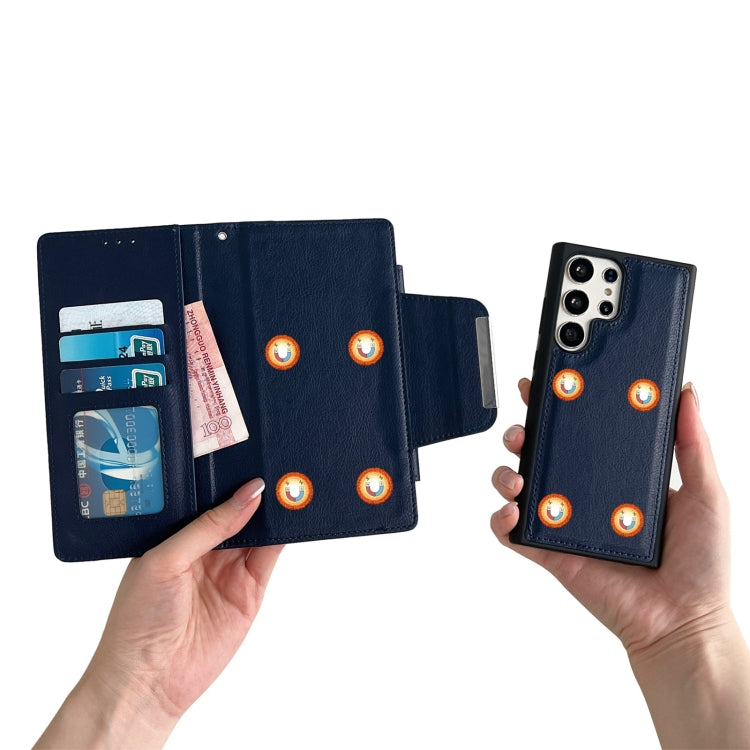 For Samsung Galaxy S25 Ultra 5G Multifunctional 7-Card Wallet Leather Phone Case(Royal Blue) by buy2fix