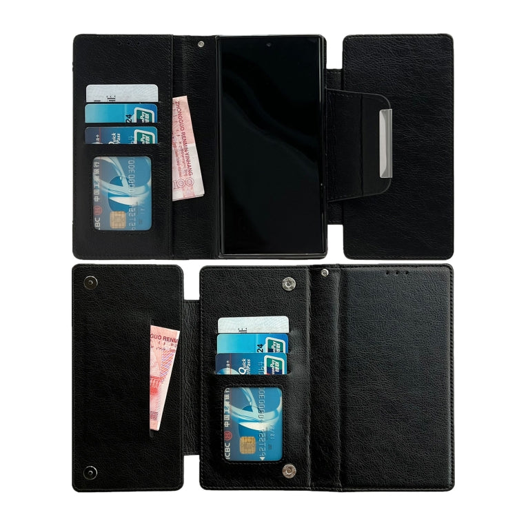 For Samsung Galaxy S25+ 5G Multifunctional 7-Card Wallet Leather Phone Case(Black) by buy2fix