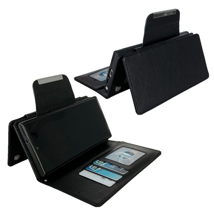 For Samsung Galaxy S25+ 5G Multifunctional 7-Card Wallet Leather Phone Case(Black) by buy2fix