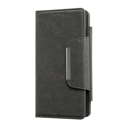 For Samsung Galaxy S25+ 5G Multifunctional 7-Card Wallet Leather Phone Case(Grey) by buy2fix