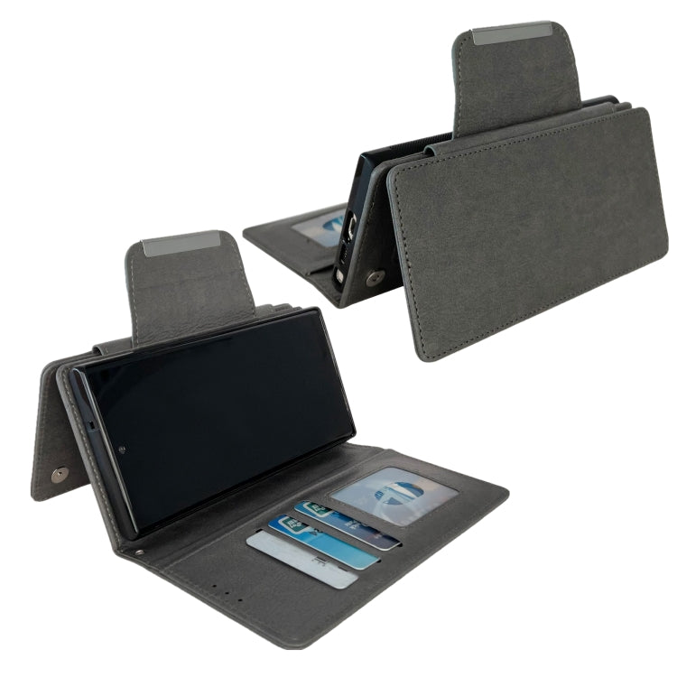 For Samsung Galaxy S25+ 5G Multifunctional 7-Card Wallet Leather Phone Case(Grey) by buy2fix