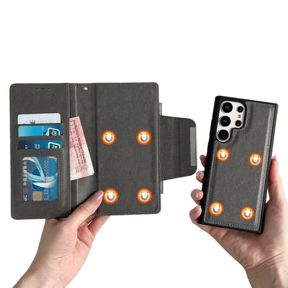 For Samsung Galaxy S25+ 5G Multifunctional 7-Card Wallet Leather Phone Case(Grey) by buy2fix