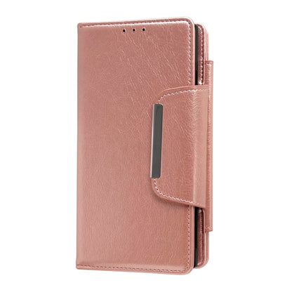 For Samsung Galaxy S25+ 5G Multifunctional 7-Card Wallet Leather Phone Case(Rose Gold) by buy2fix