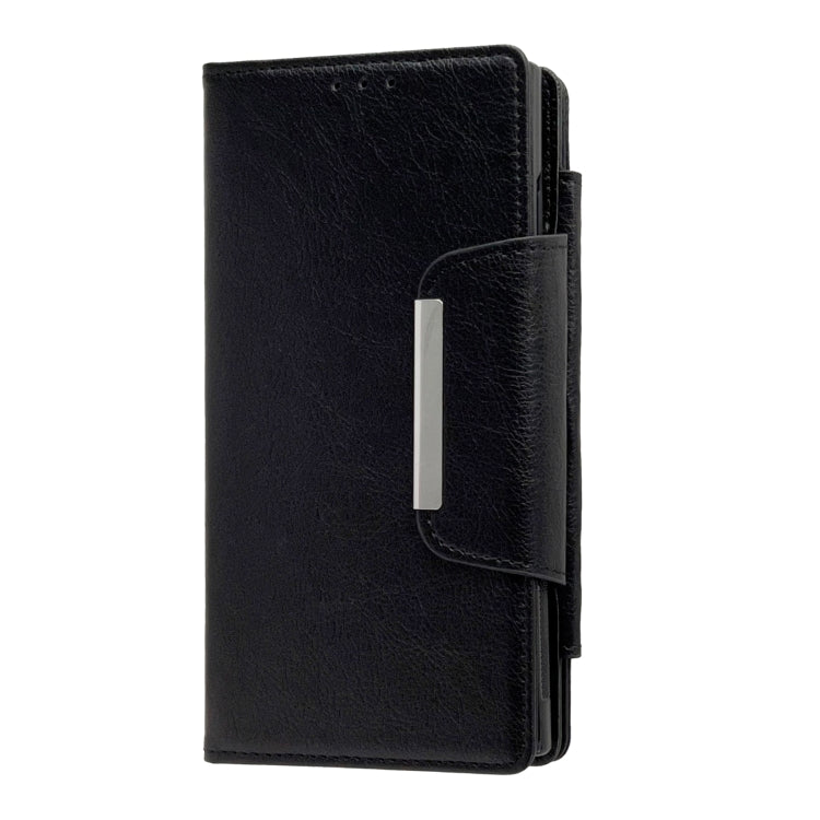 For Samsung Galaxy S25 5G Multifunctional 7-Card Wallet Leather Phone Case(Black) by buy2fix