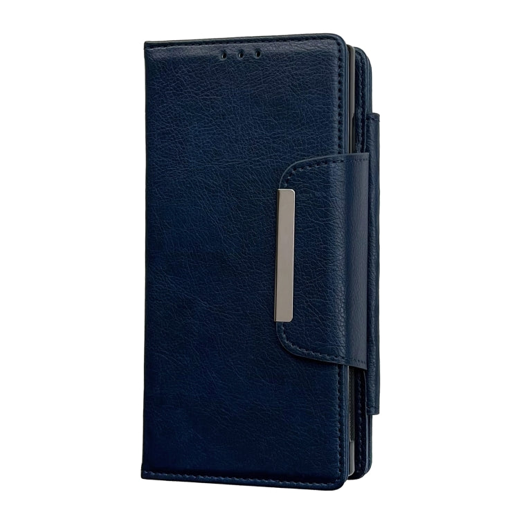 For Samsung Galaxy S25 5G Multifunctional 7-Card Wallet Leather Phone Case(Royal Blue) by buy2fix