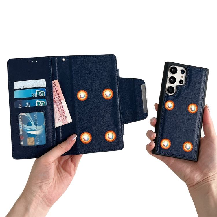 For Samsung Galaxy S25 5G Multifunctional 7-Card Wallet Leather Phone Case(Royal Blue) by buy2fix