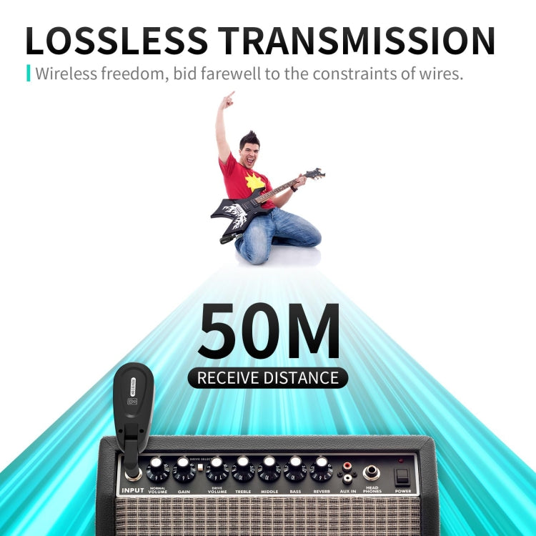 XTUGA JTSY23 UHF Wireless Guitar Receiver Pickup Adapter(Black) - Guitar Tuner Accessories by XTUGA | Online Shopping UK | buy2fix