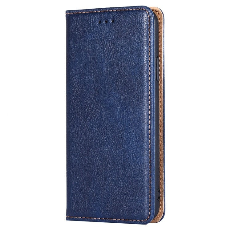 For Samsung Galaxy S25 5G Gloss Oil Solid Color Magnetic Leather Phone Case(Blue) by buy2fix