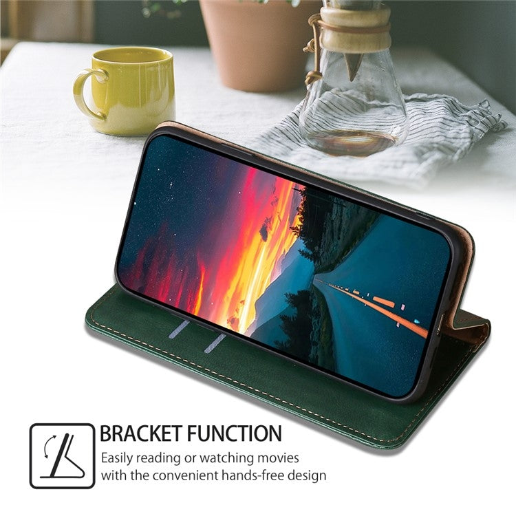 For Samsung Galaxy S25+ 5G Gloss Oil Solid Color Magnetic Leather Phone Case(Green) by buy2fix