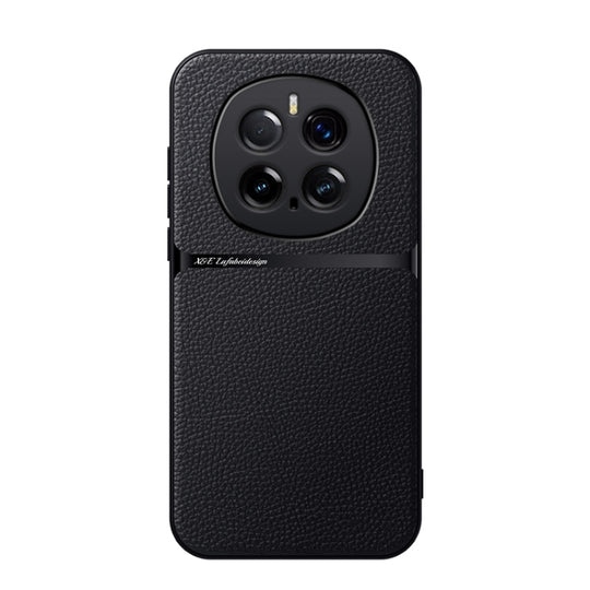 For Honor Magic7 Pro Litchi Leather Magnetic Full Coverage Shockproof Phone Case(Black)