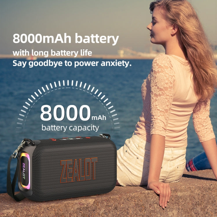 Zealot S85M 50W Outdoor Portable Bluetooth Speaker with Dual Microphones(Black) - Waterproof Speaker by ZEALOT | Online Shopping UK | buy2fix