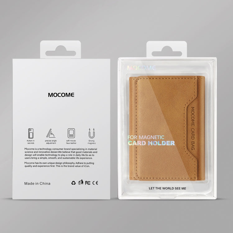 Pindun Multifunctional MagSafe Magnetic Wallet Card Bag Case With Retail Box(Brown) - Adhesive Card Holders by buy2fix | Online Shopping UK | buy2fix