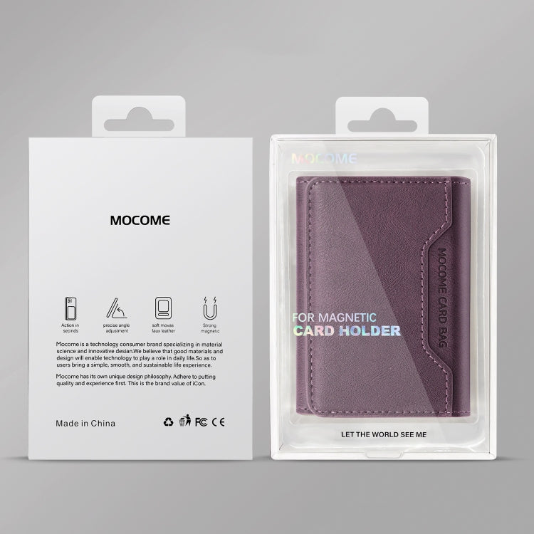 Pindun Multifunctional MagSafe Magnetic Wallet Card Bag Case With Retail Box(Purple) - Adhesive Card Holders by buy2fix | Online Shopping UK | buy2fix
