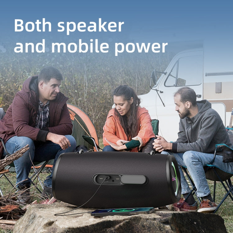 Zealot S87M 80W Portable Outdoor RGB Bluetooth Speaker with Microphone(Black) - Waterproof Speaker by ZEALOT | Online Shopping UK | buy2fix