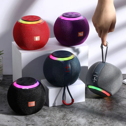 T&G TG683 Mini Portable Outdoor Wireless Bluetooth Speaker with LED Atmosphere Light(Blue) - Desktop Speaker by T&G | Online Shopping UK | buy2fix