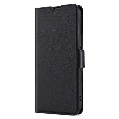 For Samsung Galaxy S25 5G Ultra-thin Voltage Side Buckle Horizontal Flip Leather Phone Case(Black) by buy2fix