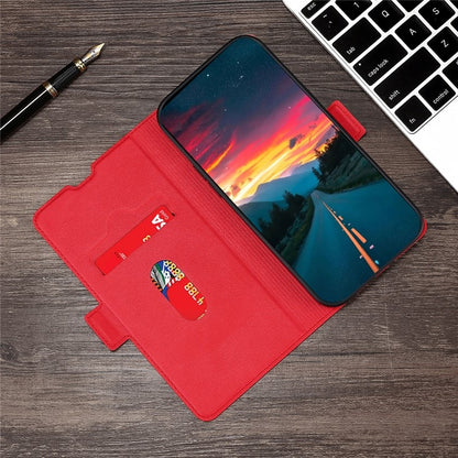 For Samsung Galaxy S25+ 5G Ultra-thin Voltage Side Buckle Horizontal Flip Leather Phone Case(Red) by buy2fix
