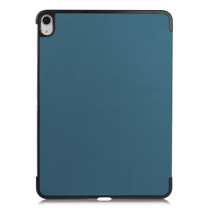 For iPad Air 11 2024 / 2022 / 2020 10.9 Custer Texture Horizontal Flip Leather Case with Three-folding Holder & Sleep / Wake-up Function(Dark Green) - iPad Air (2022) / (2020) 10.9 Cases by buy2fix | Online Shopping UK | buy2fix