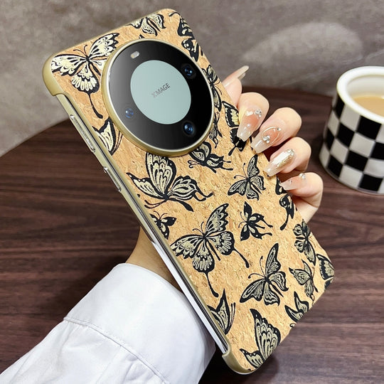 For Huawei Mate 60 Denior A18 Paint MagSafe Phone Case(Gold Butterflies)