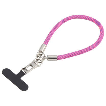 Pearl Silver Metal Buckle Phone Wrist Strap Phone Short Lanyard(Rose Red) - Lanyards & Wrist Straps by buy2fix | Online Shopping UK | buy2fix