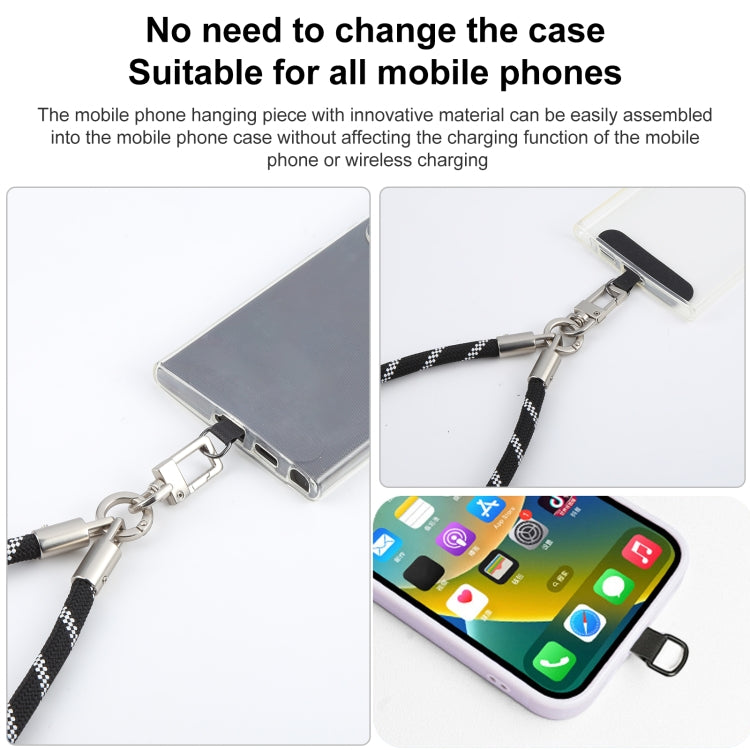 Pearl Silver Metal Buckle Phone Wrist Strap Phone Short Lanyard(Black Green) - Lanyards & Wrist Straps by buy2fix | Online Shopping UK | buy2fix