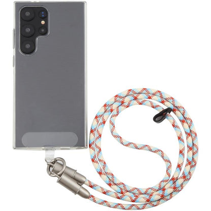 Type-C to Type-C Silicone Data Charging Cable Crossbody Phone Long Lanyard(Blue Red Yellow) - Lanyards & Wrist Straps by buy2fix | Online Shopping UK | buy2fix