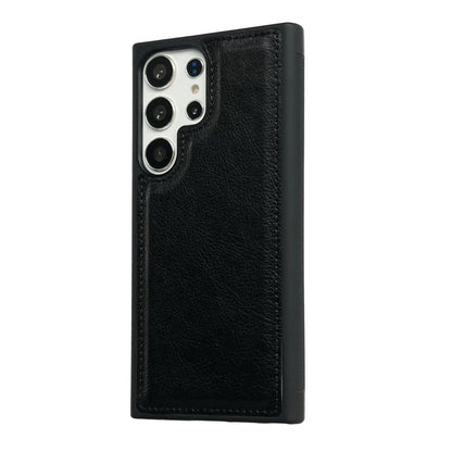 For Samsung Galaxy S25 Ultra 5G Cowhide Texture Back Cover Phone Case(Black) by buy2fix