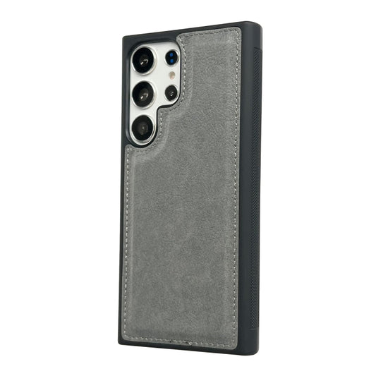 For Samsung Galaxy S25 Ultra 5G Cowhide Texture Back Cover Phone Case(Grey) by buy2fix