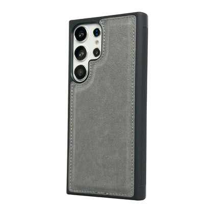 For Samsung Galaxy S25+ 5G Cowhide Texture Back Cover Phone Case(Grey) by buy2fix