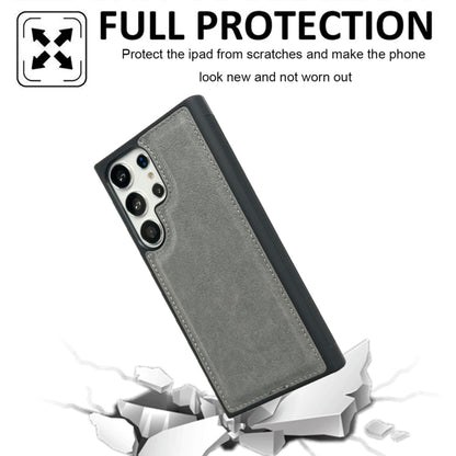 For Samsung Galaxy S25+ 5G Cowhide Texture Back Cover Phone Case(Grey) by buy2fix