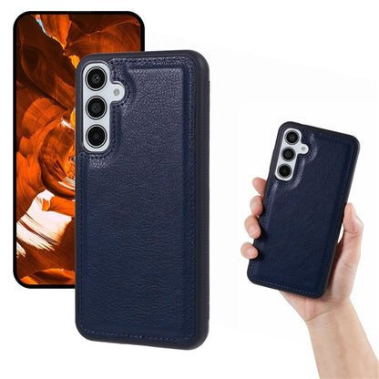 For Samsung Galaxy S25+ 5G Cowhide Texture Back Cover Phone Case(Royal Blue) by buy2fix