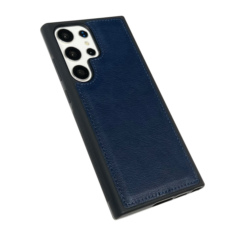 For Samsung Galaxy S25+ 5G Cowhide Texture Back Cover Phone Case(Royal Blue) by buy2fix