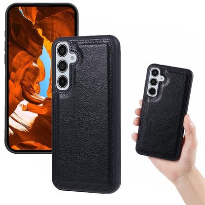 For Samsung Galaxy S25 5G Cowhide Texture Back Cover Phone Case(Black) by buy2fix
