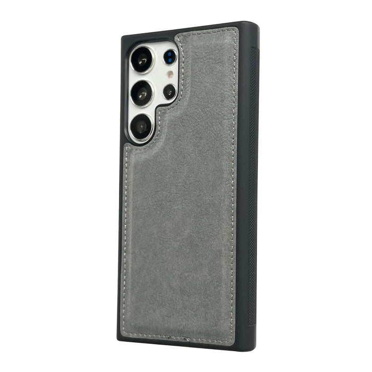 For Samsung Galaxy S25 5G Cowhide Texture Back Cover Phone Case(Grey) by buy2fix