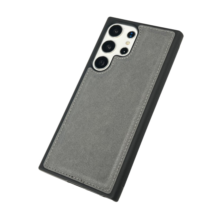 For Samsung Galaxy S25 5G Cowhide Texture Back Cover Phone Case(Grey) by buy2fix