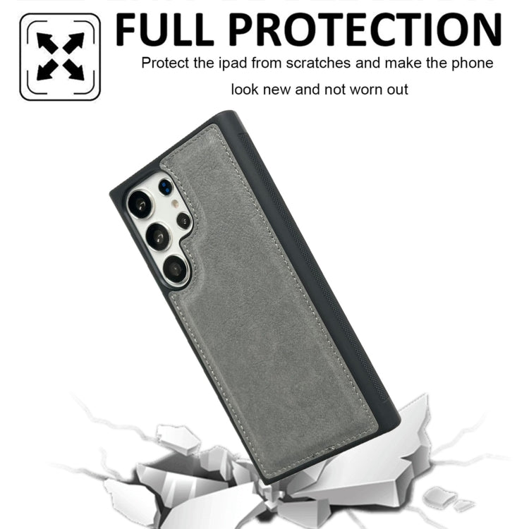 For Samsung Galaxy S25 5G Cowhide Texture Back Cover Phone Case(Grey) by buy2fix
