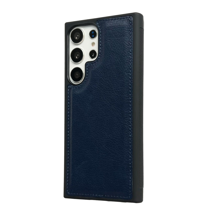 For Samsung Galaxy S25 5G Cowhide Texture Back Cover Phone Case(Royal Blue) by buy2fix