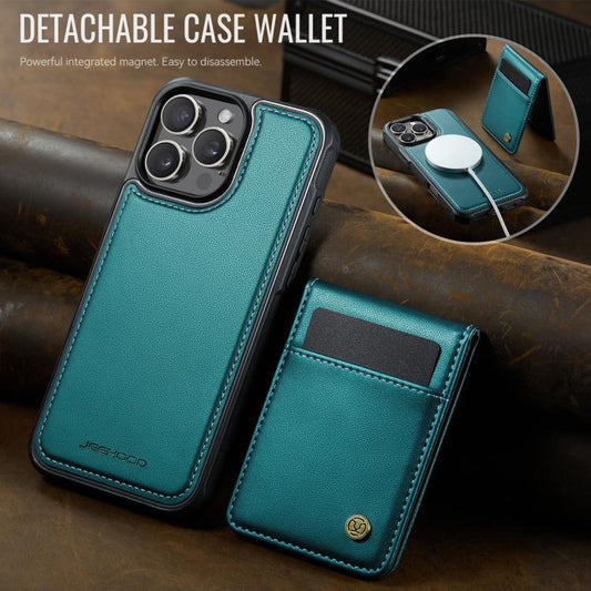 For iPhone 15 Pro Max JEEHOOD J06 British Style RFID MagSafe Card Bag PU Phone Case(Green) - iPhone 15 Pro Max Cases by JEEHOOD | Online Shopping UK | buy2fix