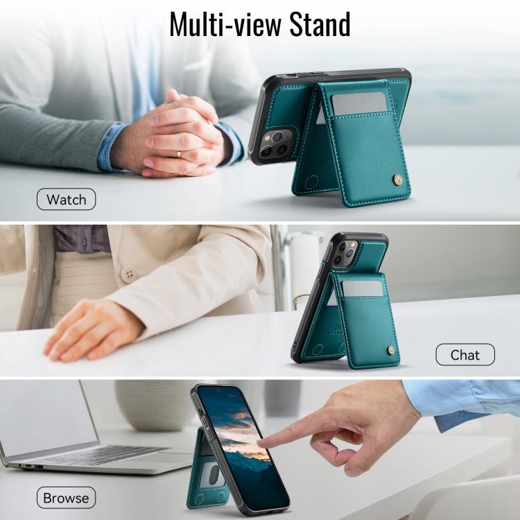 For iPhone 11 Pro Max JEEHOOD J06 British Style RFID MagSafe Card Bag PU Phone Case(Green) - iPhone 11 Pro Max Cases by JEEHOOD | Online Shopping UK | buy2fix